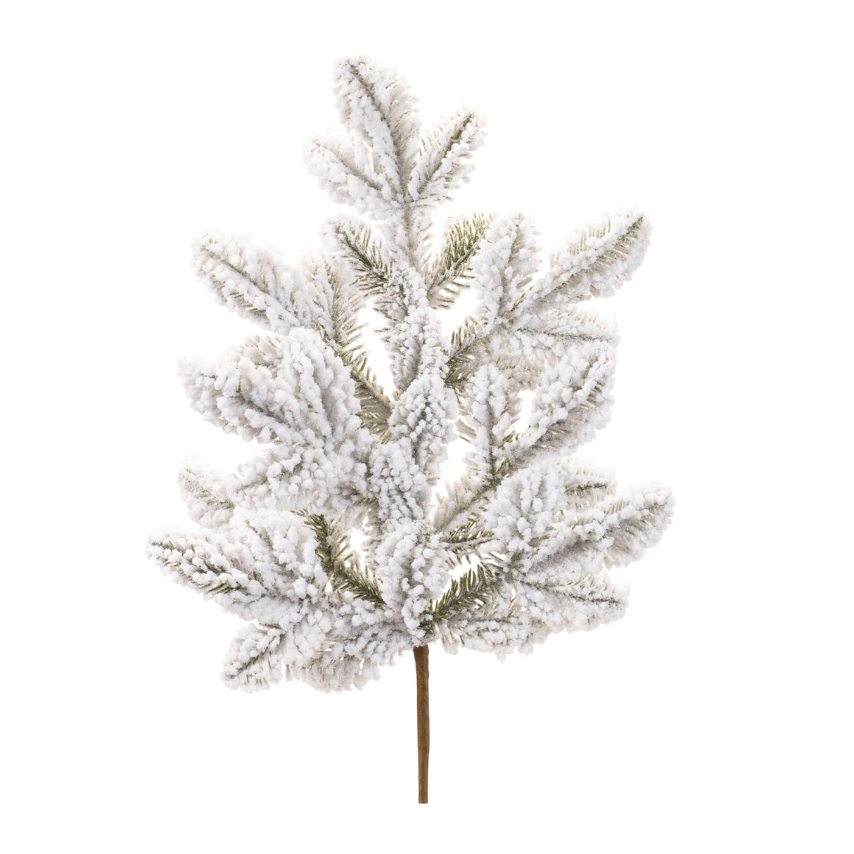 Flocked-Pine-Spray-(Set-of-6)-Artificial-Flowering-Plants