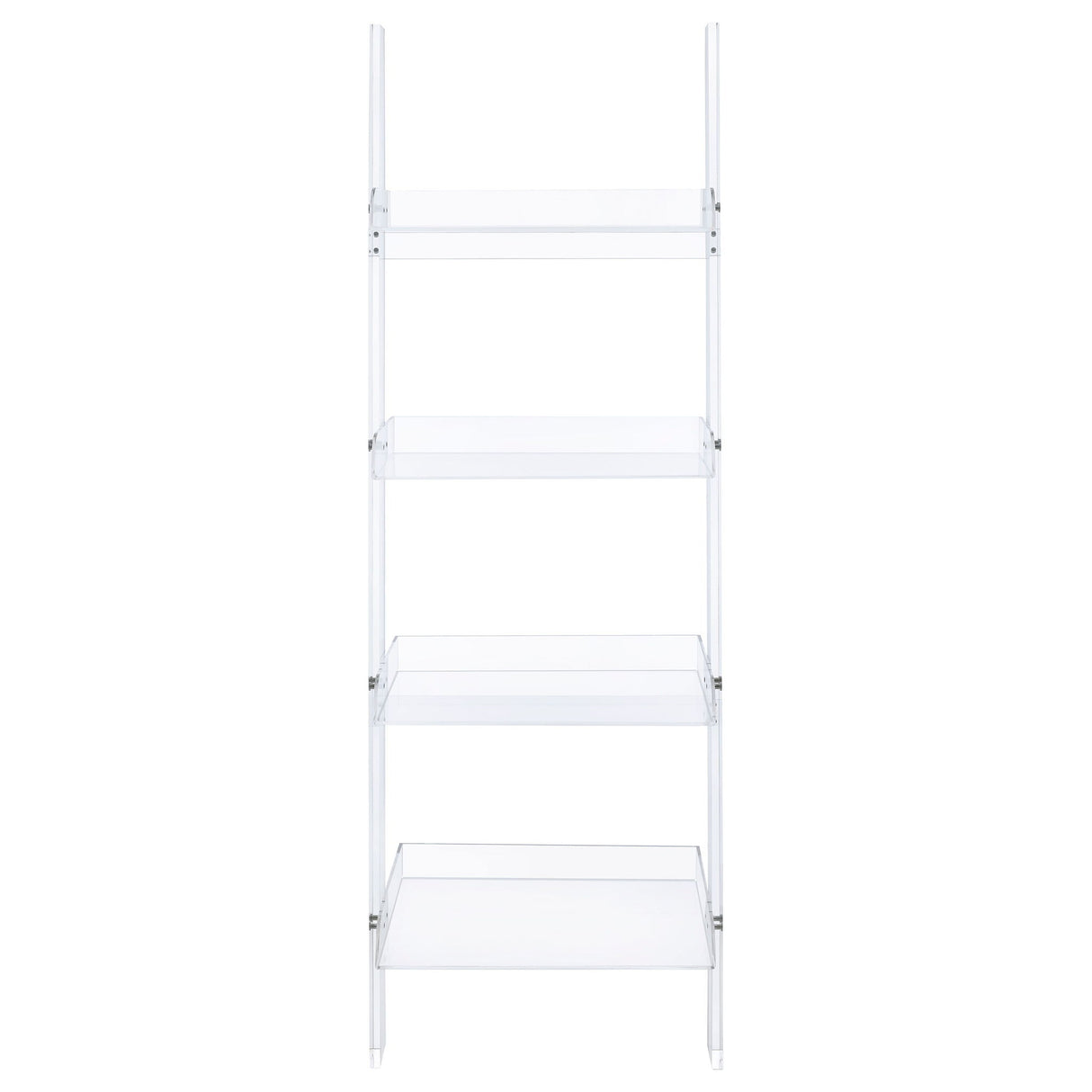Cimarron - Ladder Bookcase With 4 Shelves - Clear