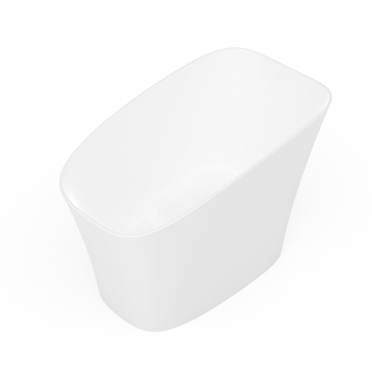 51-Inch Freestanding Solid Surface Deep Soaking Bathroom Bathtub with Seat