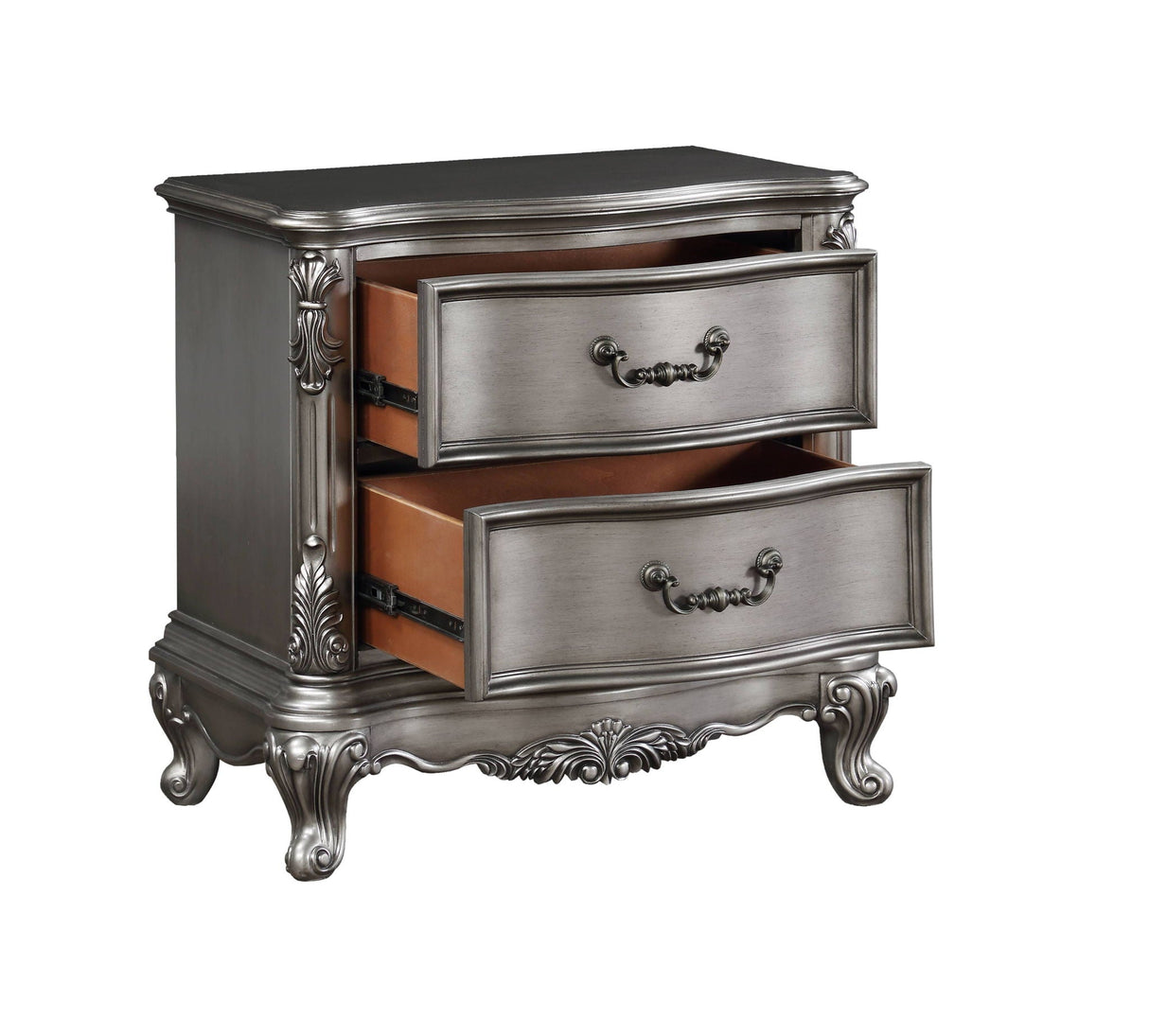 Ariadne - Nightstand - Antique Silver - Best Buy Furniture
