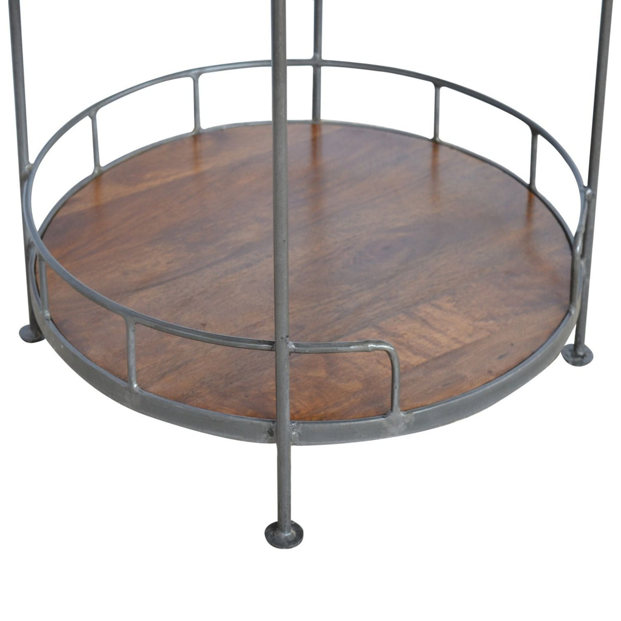 Round Butler Tray Table - Chestnut