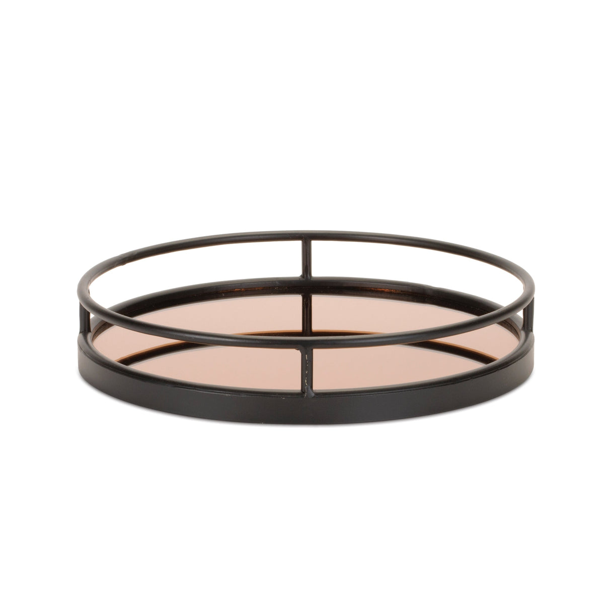 Mirror tray with modern metal frame (set of 2)