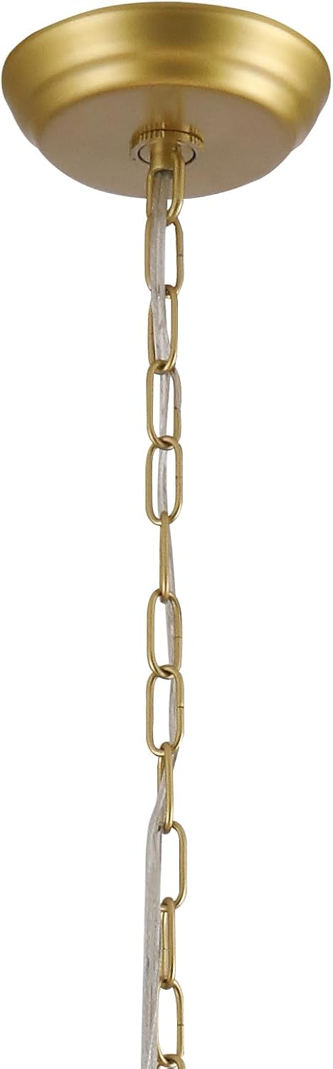 Sputnik Chandelier, 7-Light Satellite Pendant, 25.6 Inch, Gold and Black