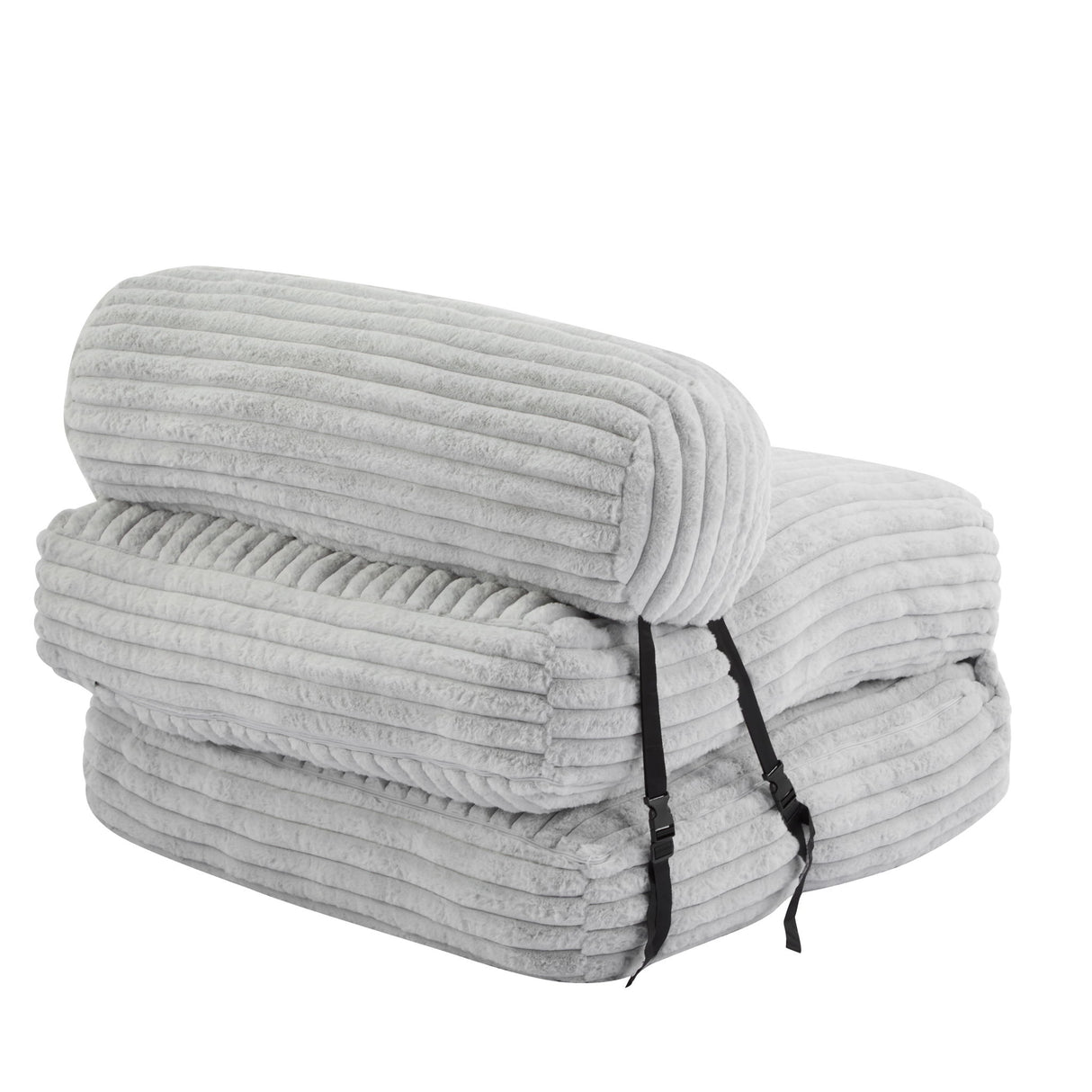 Latina - Indoor Foldbable Bean Bag Lounge Chair - Light Gray