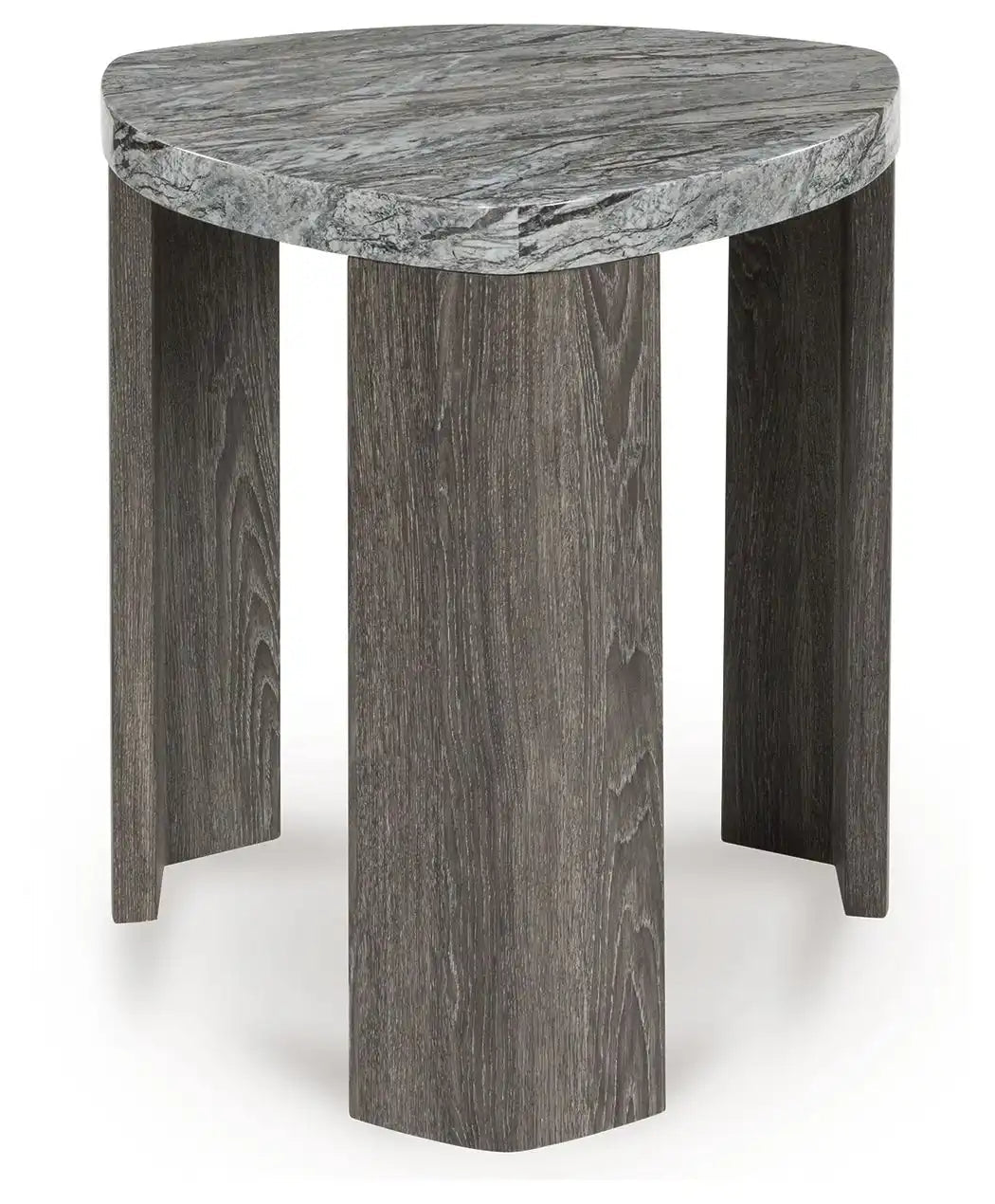 Surmour - Triangle End Table - Gray / Brown - Best Buy Furniture