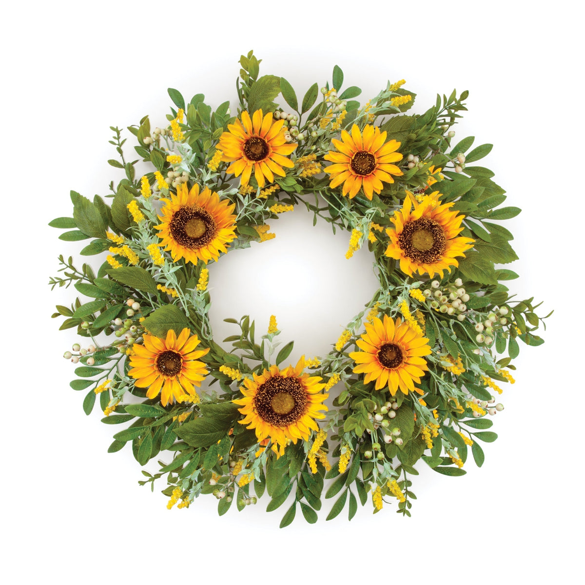 Mixed Sunflower Floral Wreath 22" Diameter
