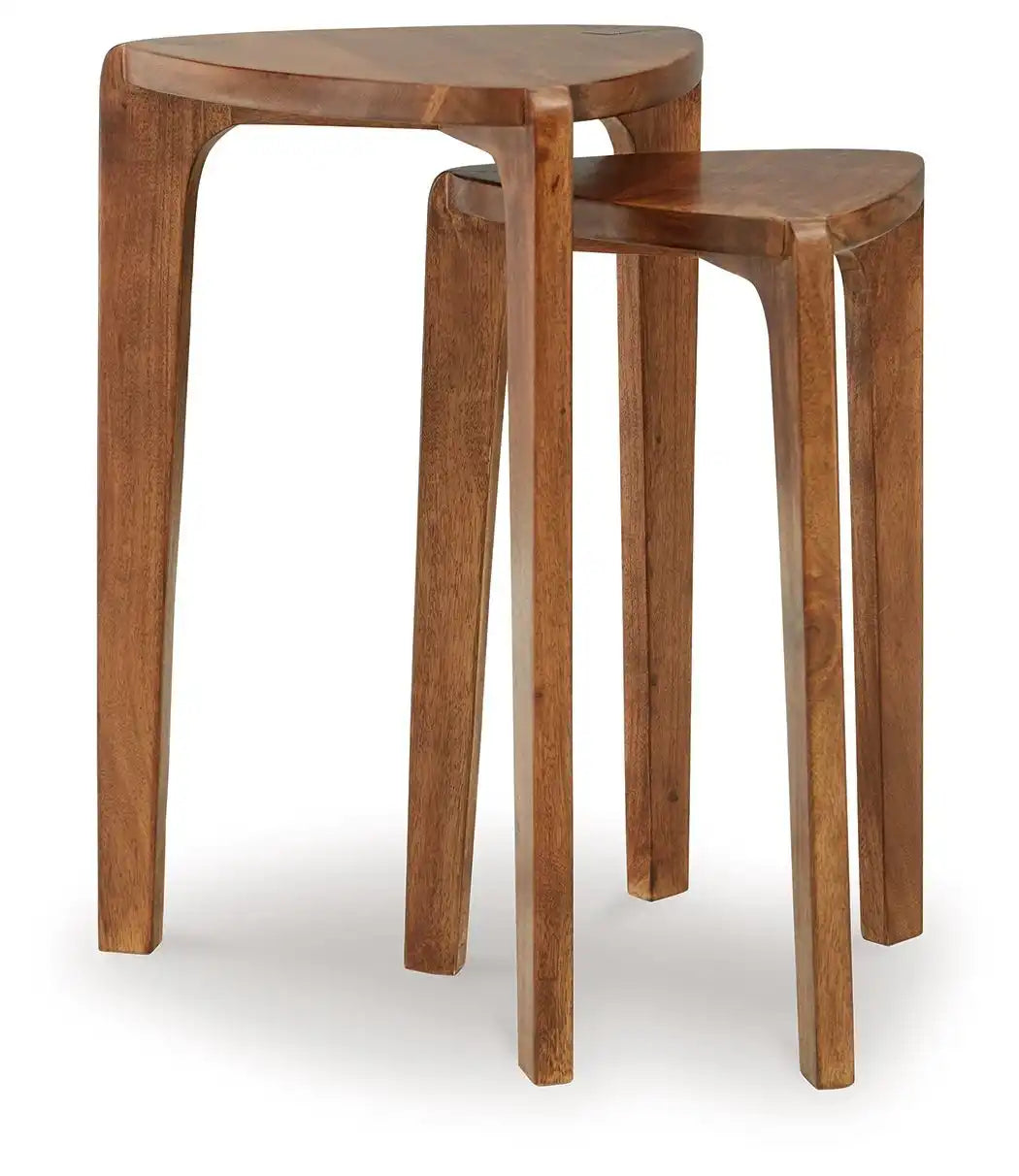 Brynnleigh - Accent Table Set (Set of 2) - Medium Brown - Best Buy Furniture