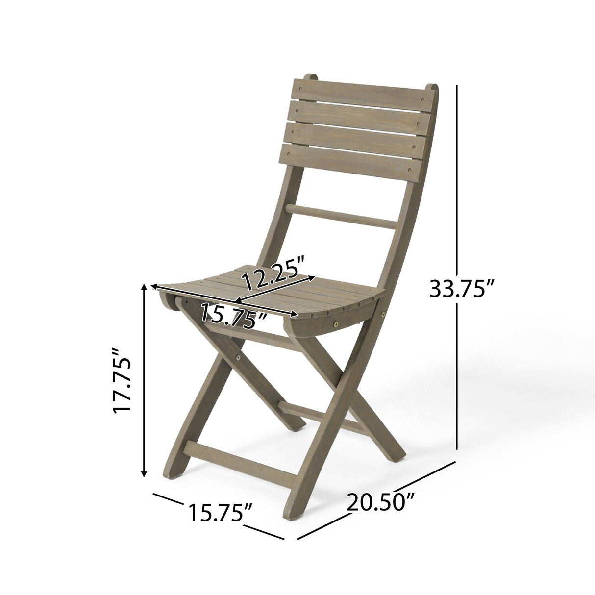 Positano - 4 Piece Foldable Chair - Gray - Best Buy Furniture