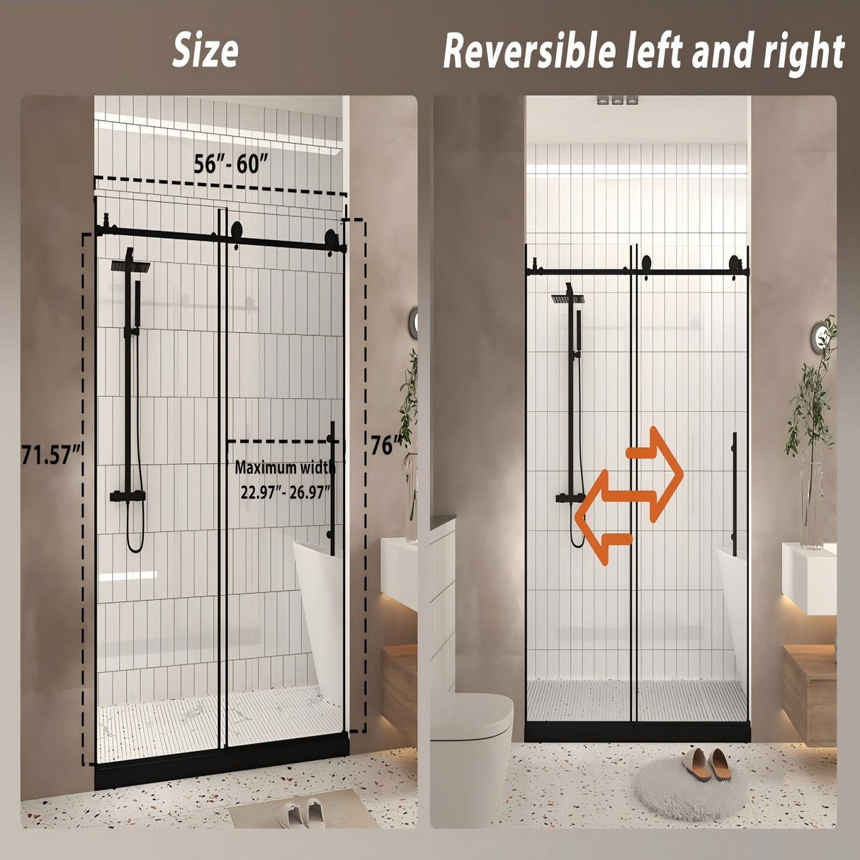 Frameless Shower Door With Handle