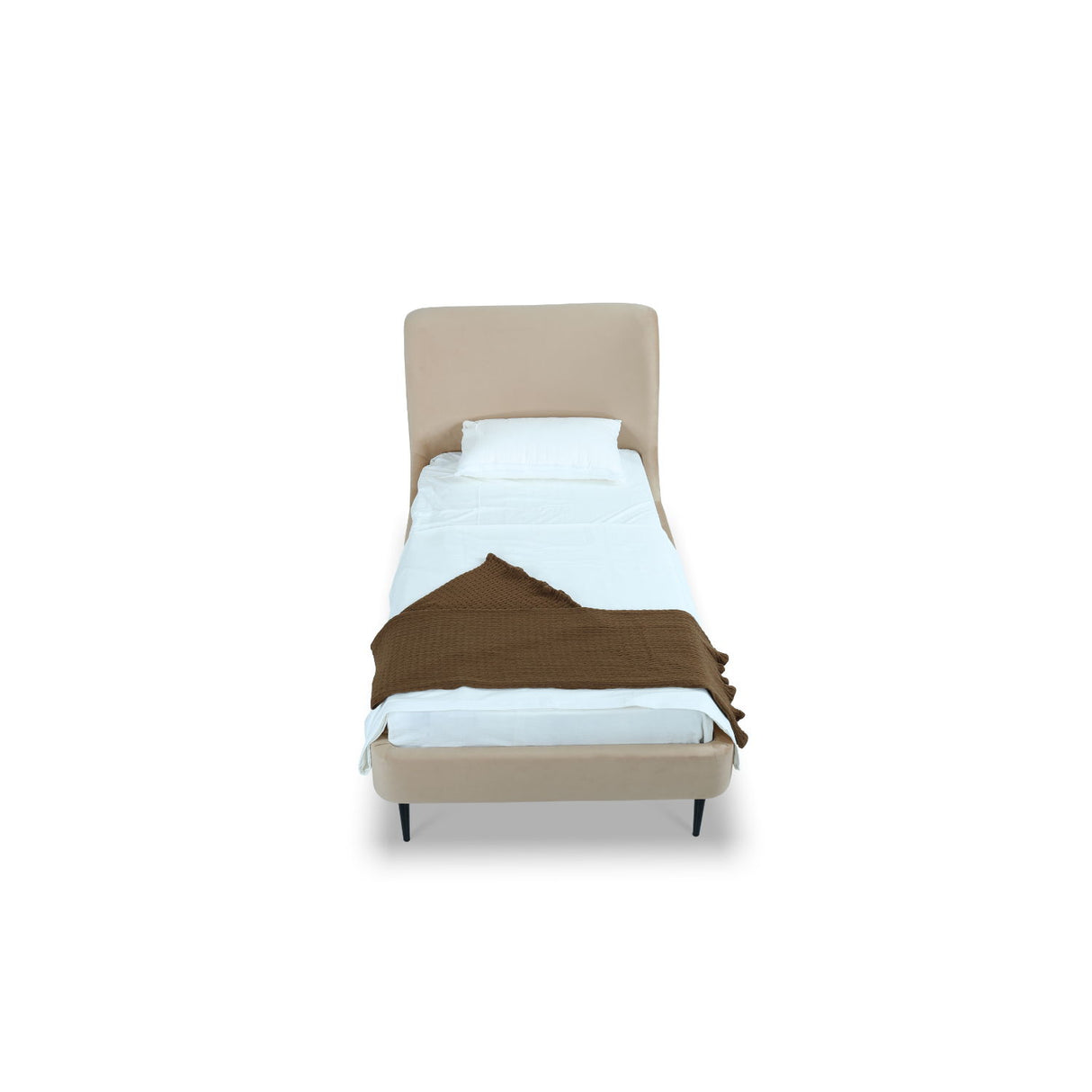 Heather - Upholstered Bed With Curved Headboard