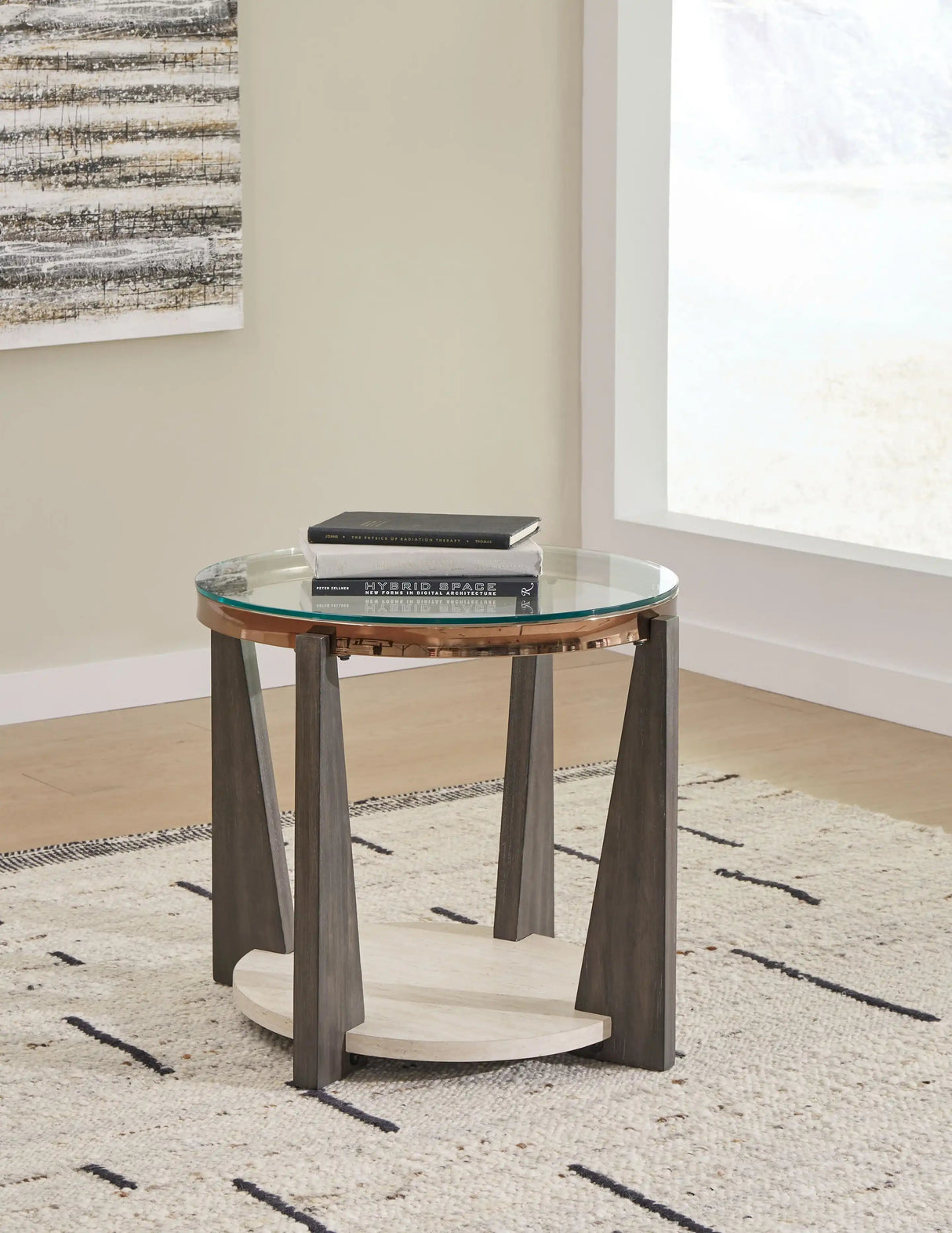 Frazwa - Round End Table - Multi - Best Buy Furniture