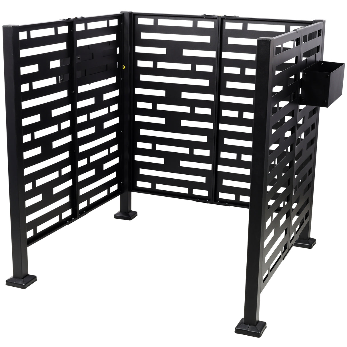 3.5x3.5FT Metal Air Conditioner Privacy Fence with Planter Boxes