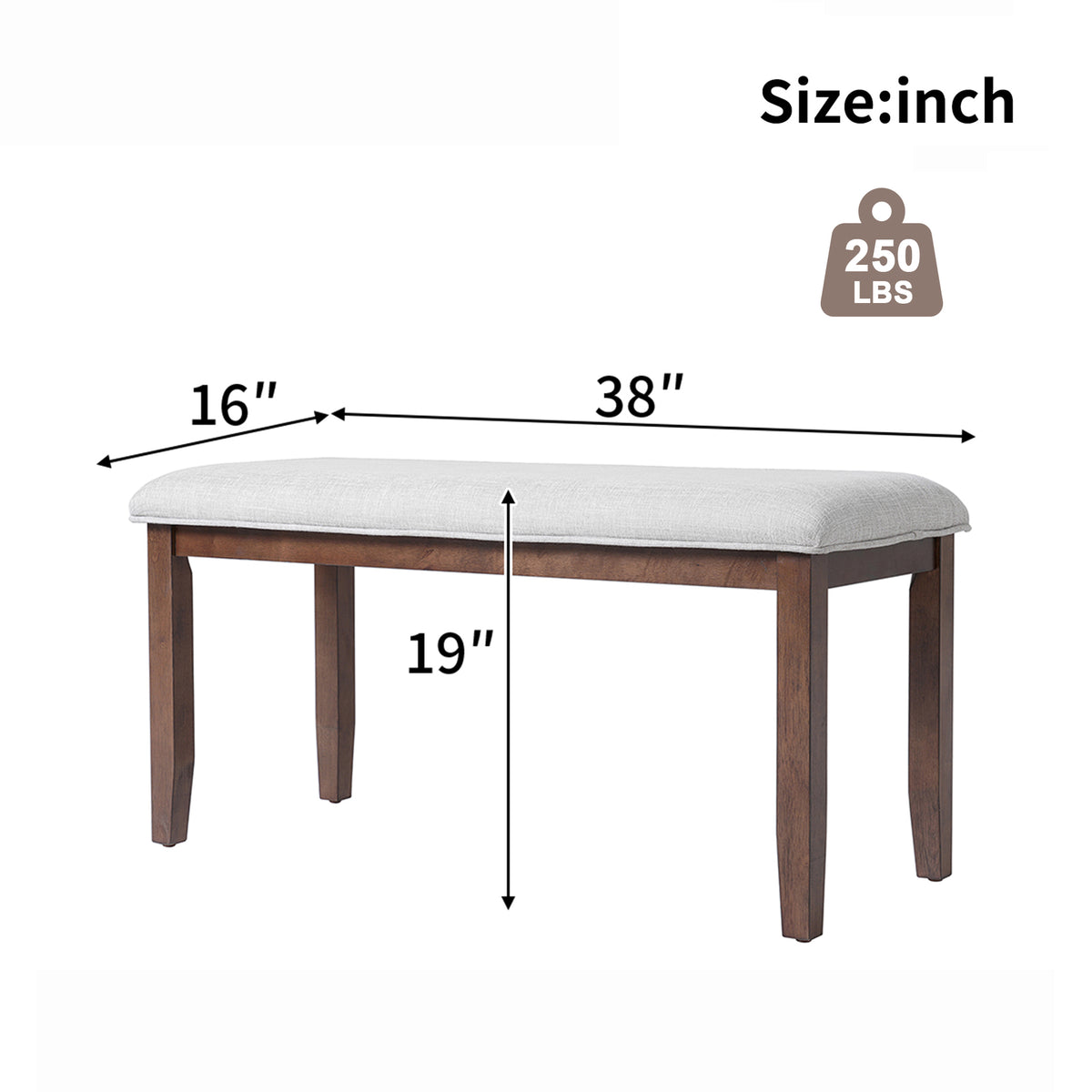 Upholstered Bench for Bedroom and Living Room