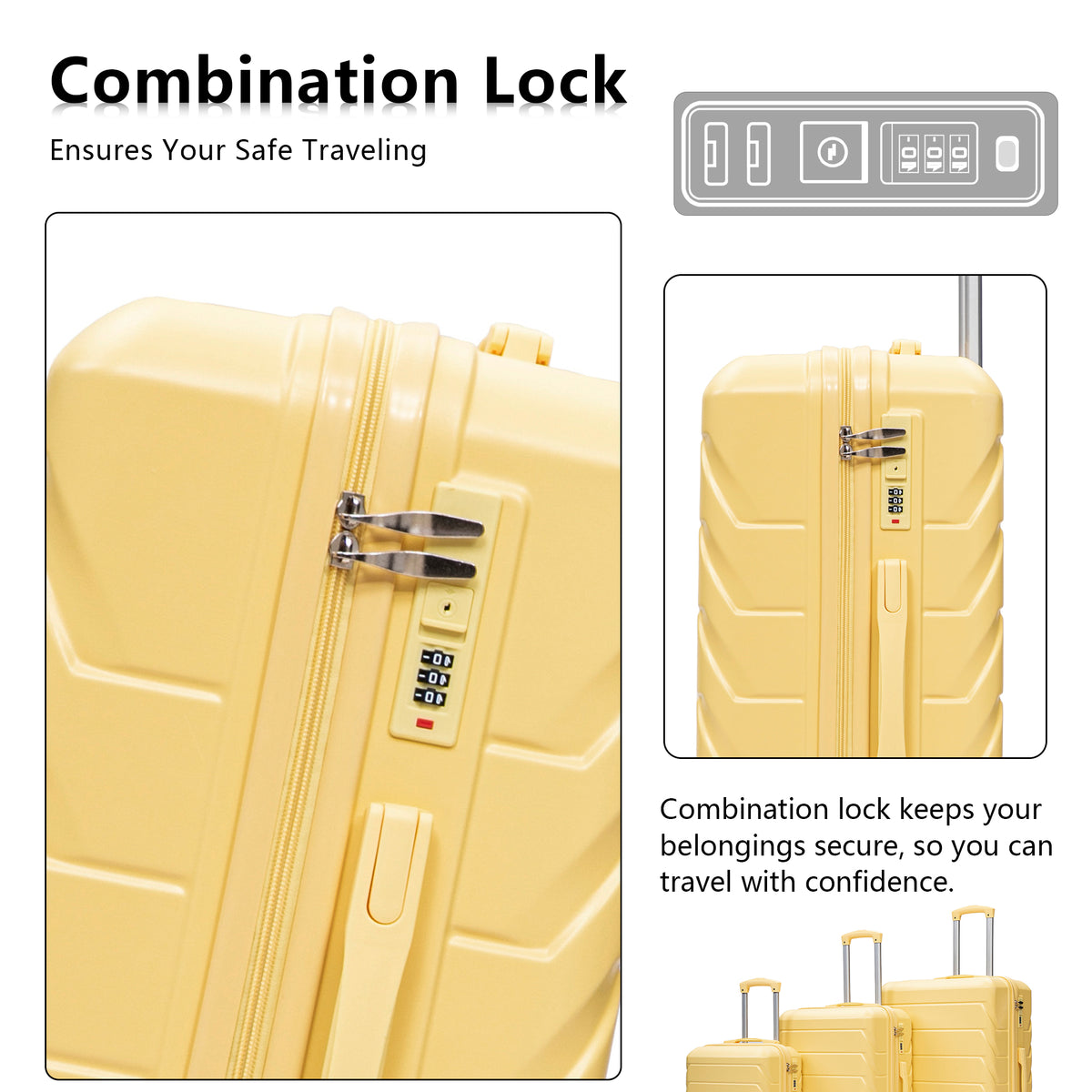 3-Piece Luggage Set (20"/24"/28")