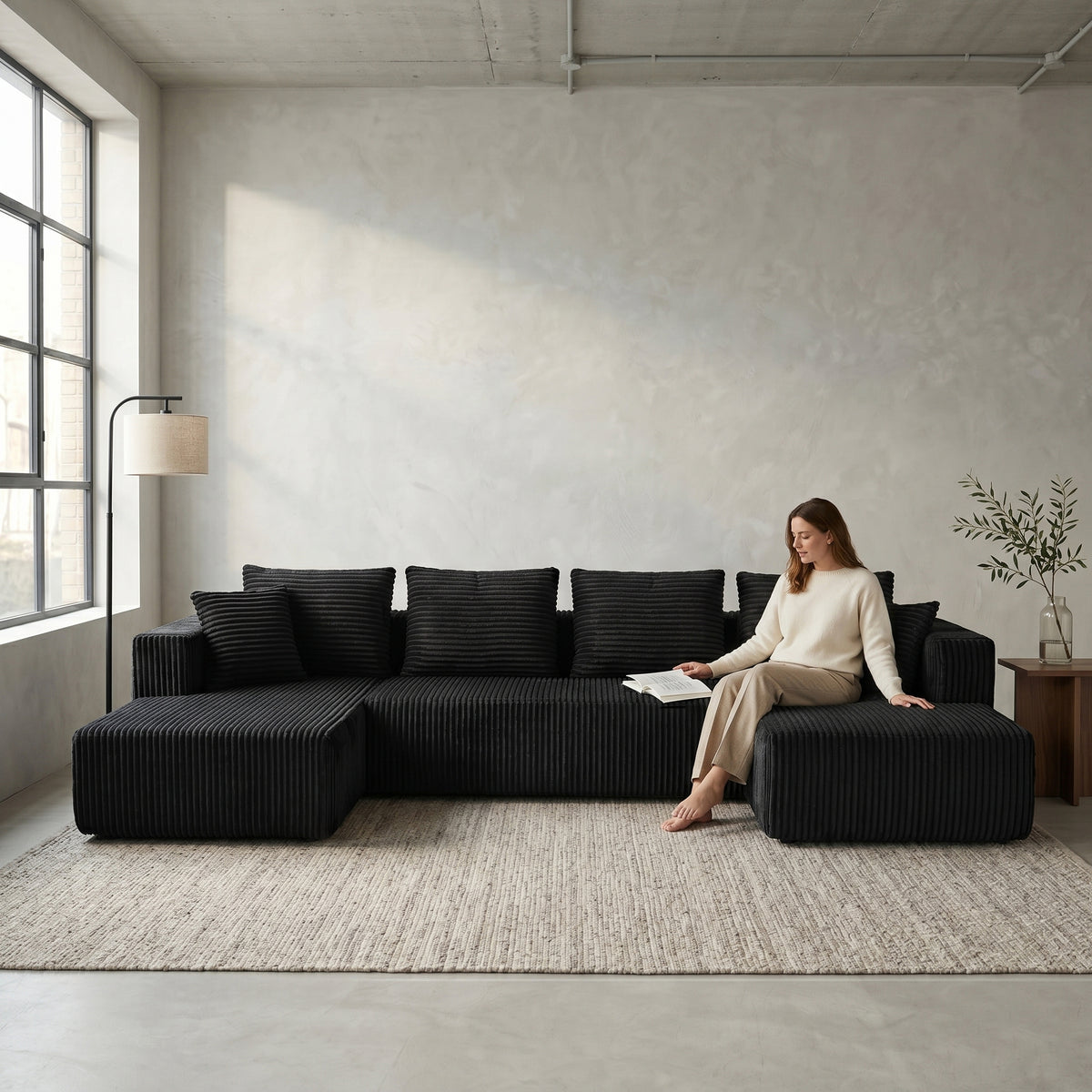 132.1 Inch Modular Sectional Sofa with Double Chaise
