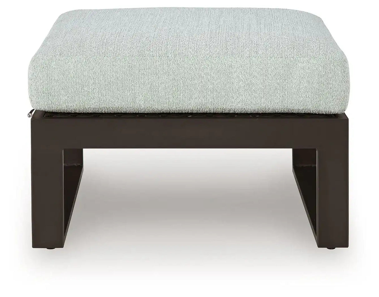 Beachloft - Ottoman With Cushion - Black / Gray - Best Buy Furniture