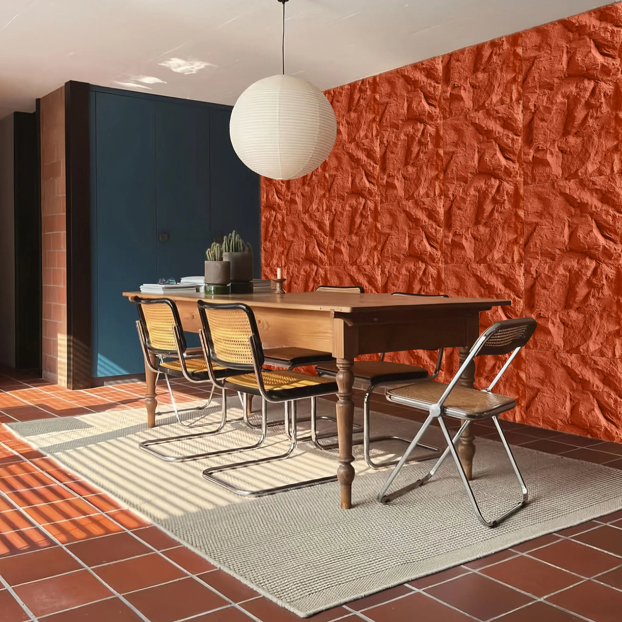 3D Faux Stone Wall Panels - Set of 6