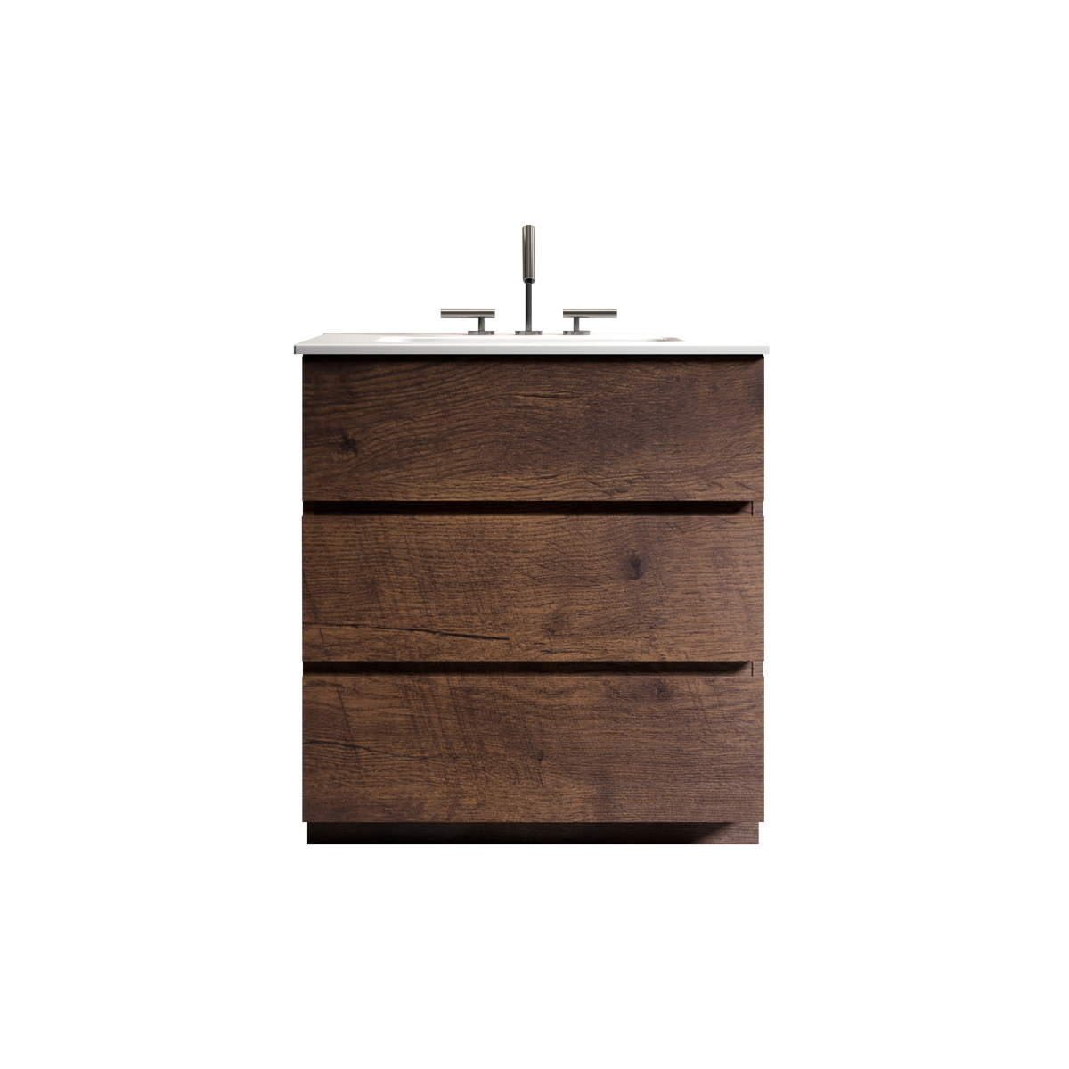 TIA 30" Walnut Bathroom Vanity with Ceramic Sink