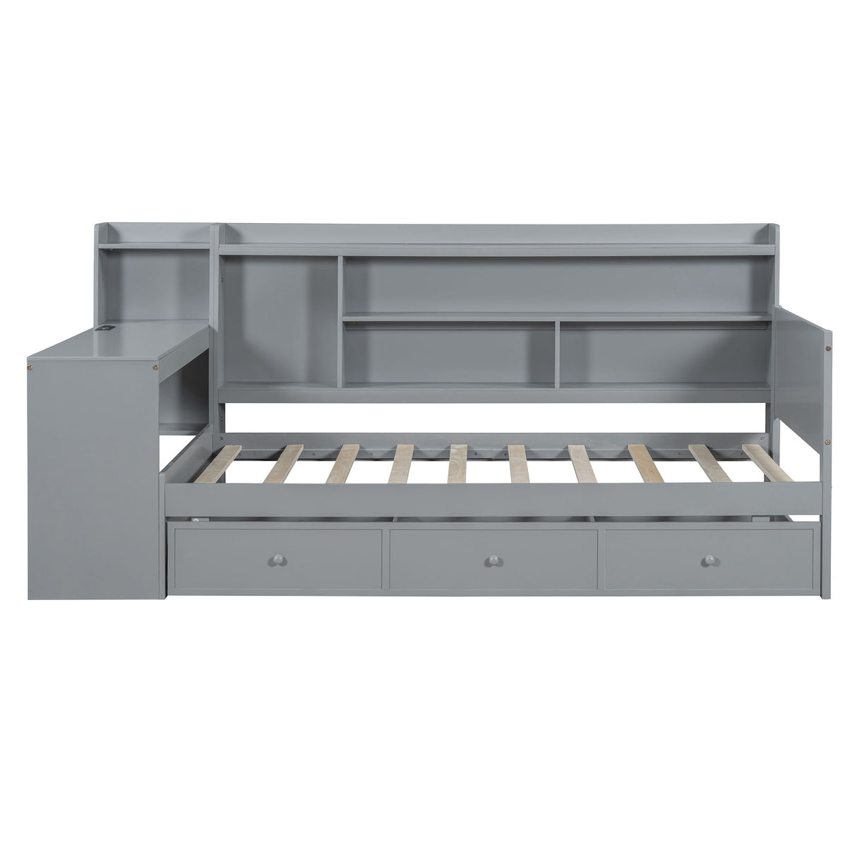 Daybed With 3 Drawers USB Ports And Desk