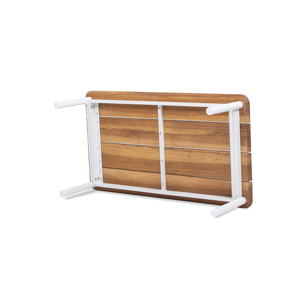 Rhodes 2pc Teak & Aluminum Outdoor Sofa and Coffee Table Set