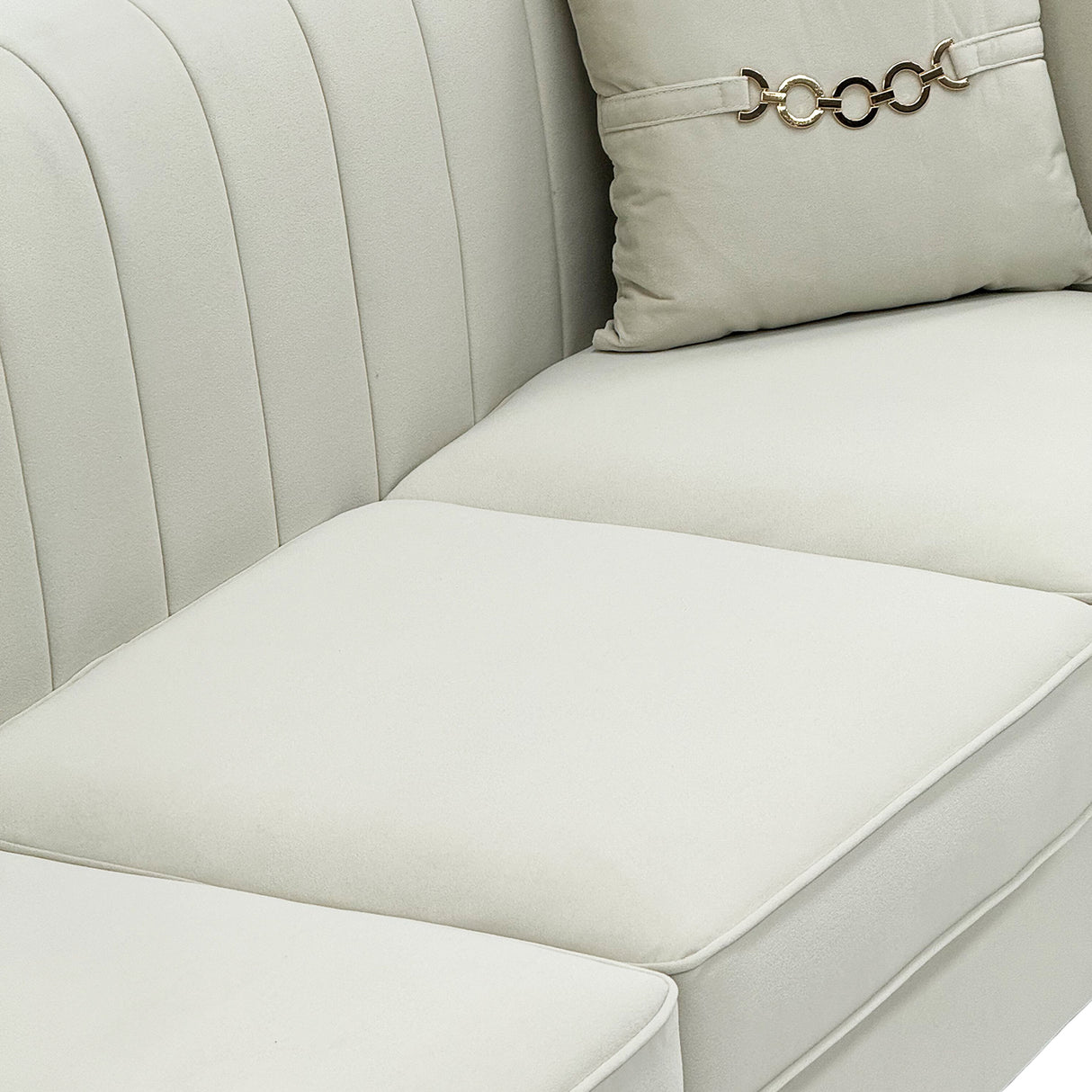 Modern Velvet Upholstered Sofa Set of 2
