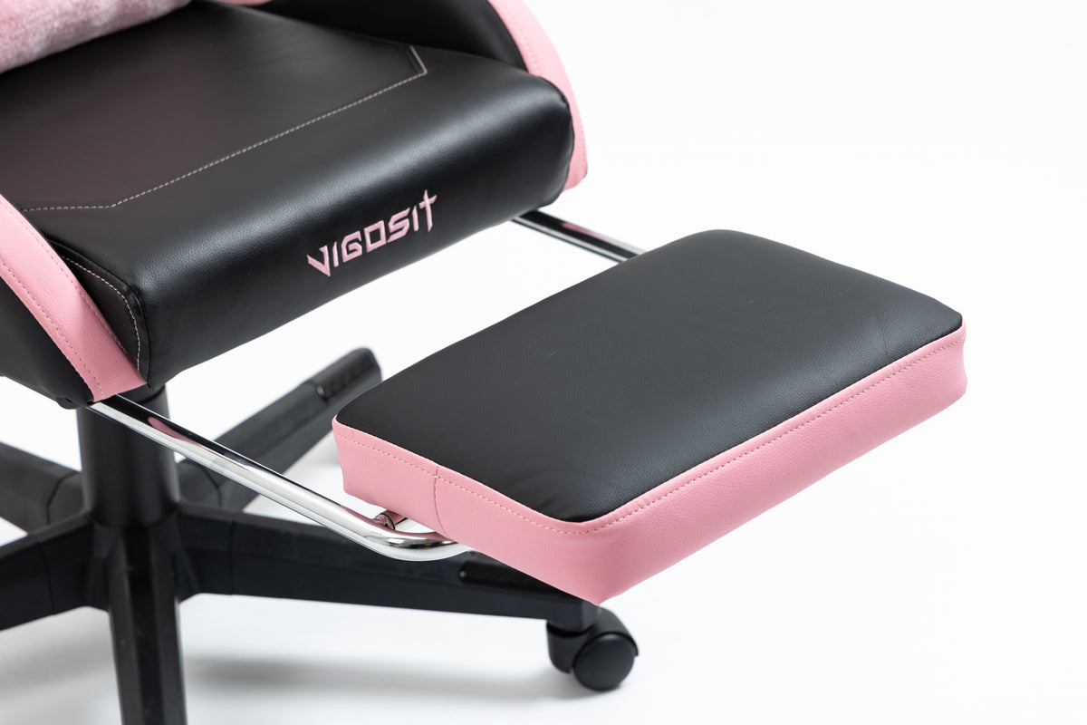 Cute Cat Gaming Chair with Paw Lumbar Cushion