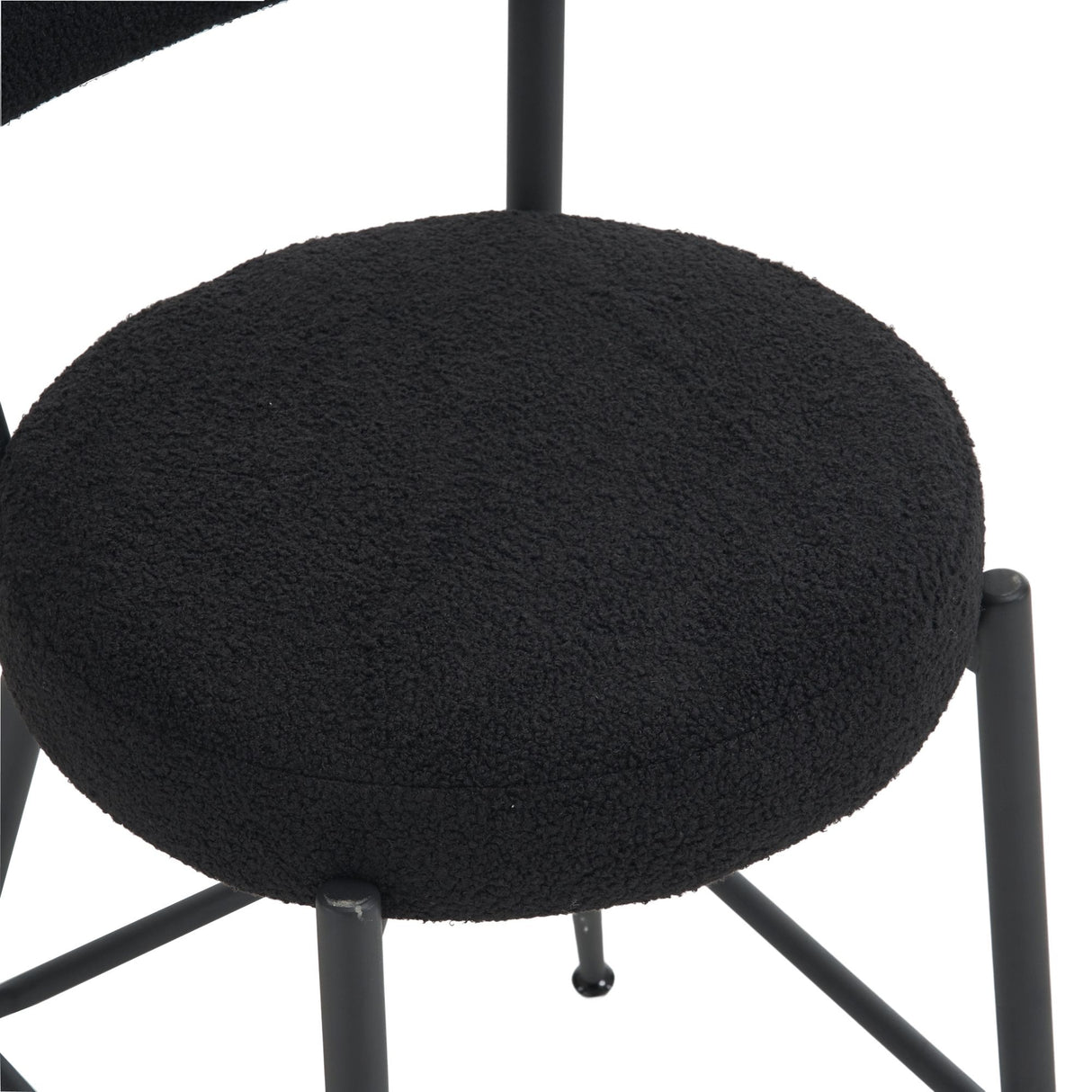 Modern Teddy Fabric Upholstered Bar Stools - Legs