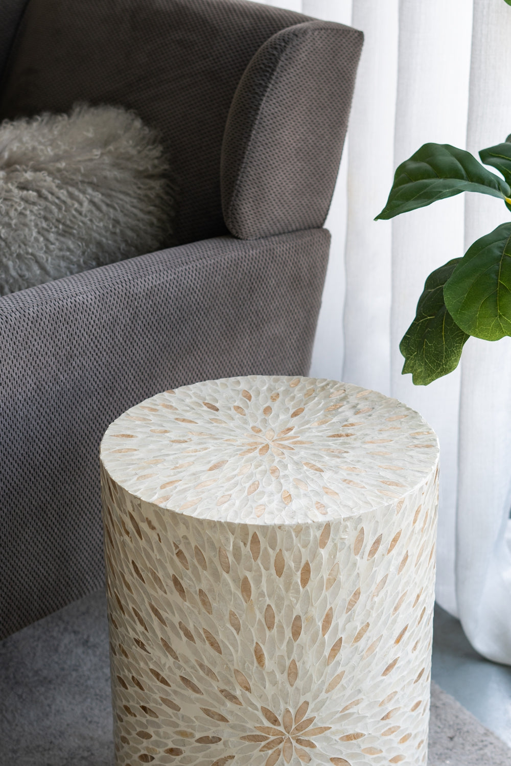 14x14x20" Decorative Drum Stool