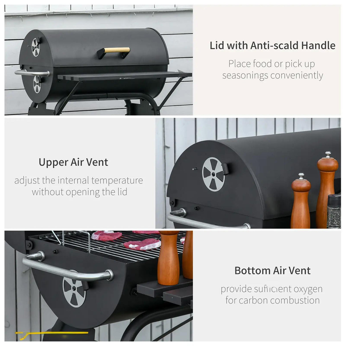 30" Portable Charcoal BBQ Grill