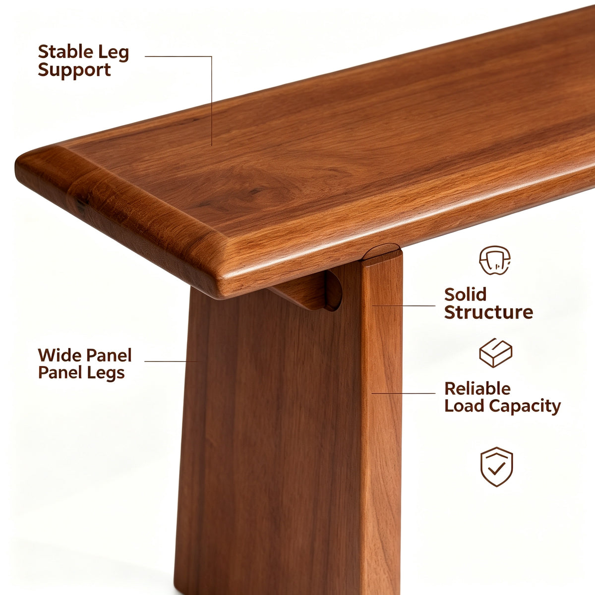 Solid Wood Dining Bench