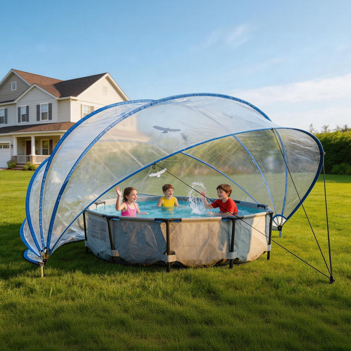 16.4ft Ground-Mounted Retractable Pool Cover