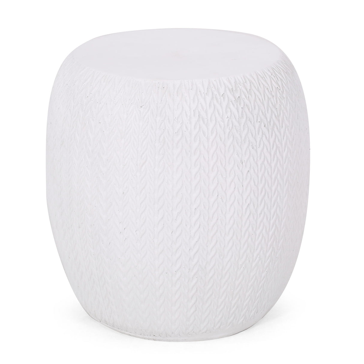 Outdoor Lightweight, Concrete Side Table - Antique White
