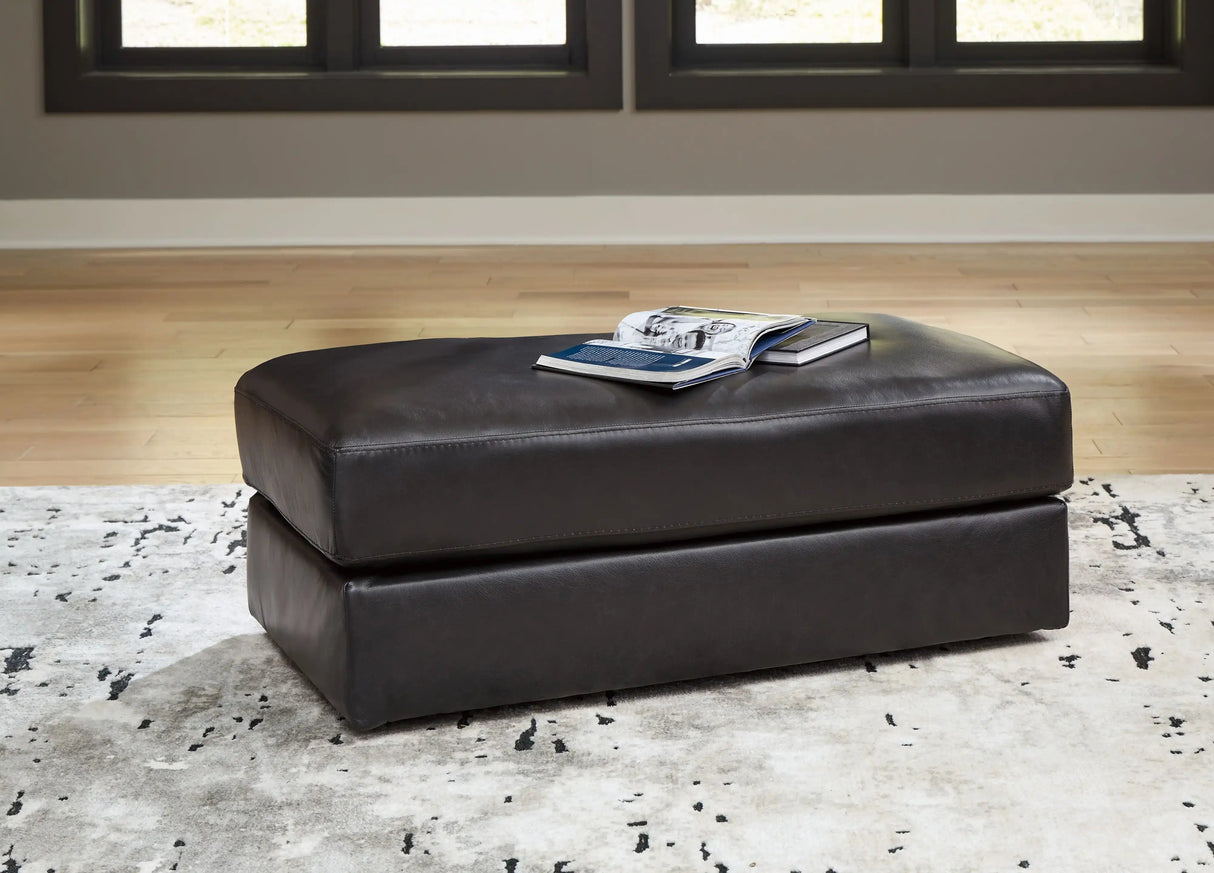 Amiata - Ottoman - Onyx - Best Buy Furniture
