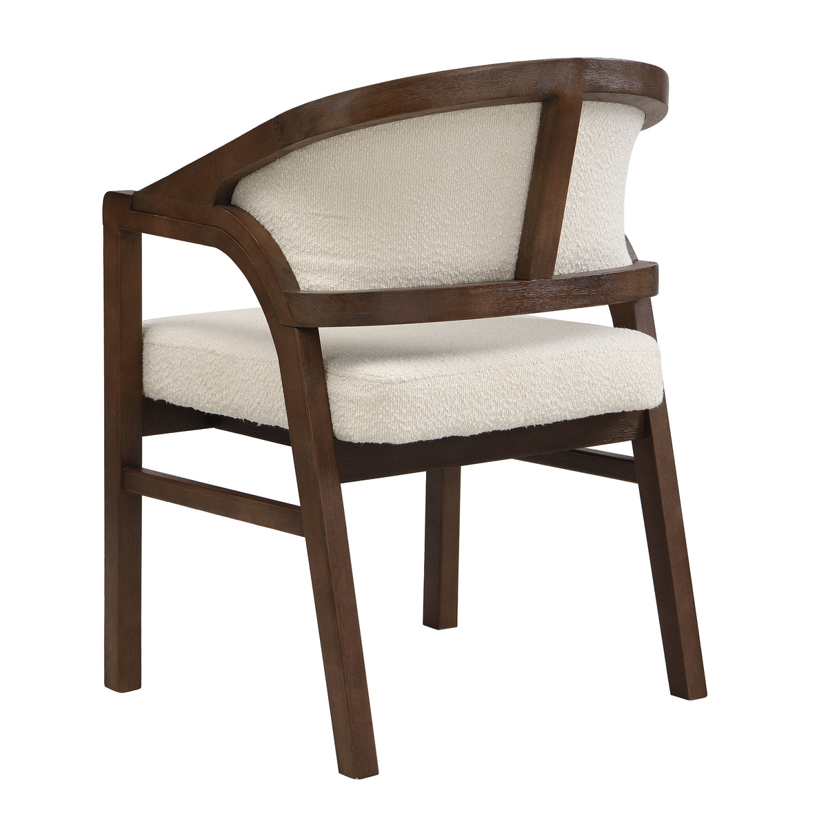 Wooden Frame Dining Chair with Upholstered Back (Set of 2)