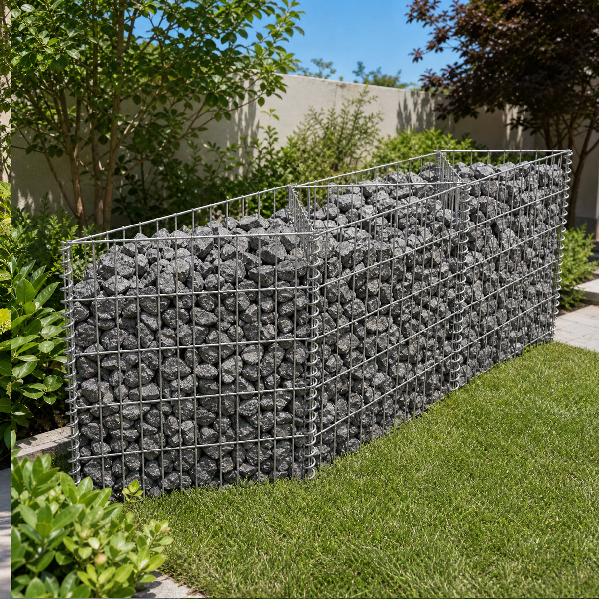 Galvanized Steel Gabion Basket with 3 Compartments