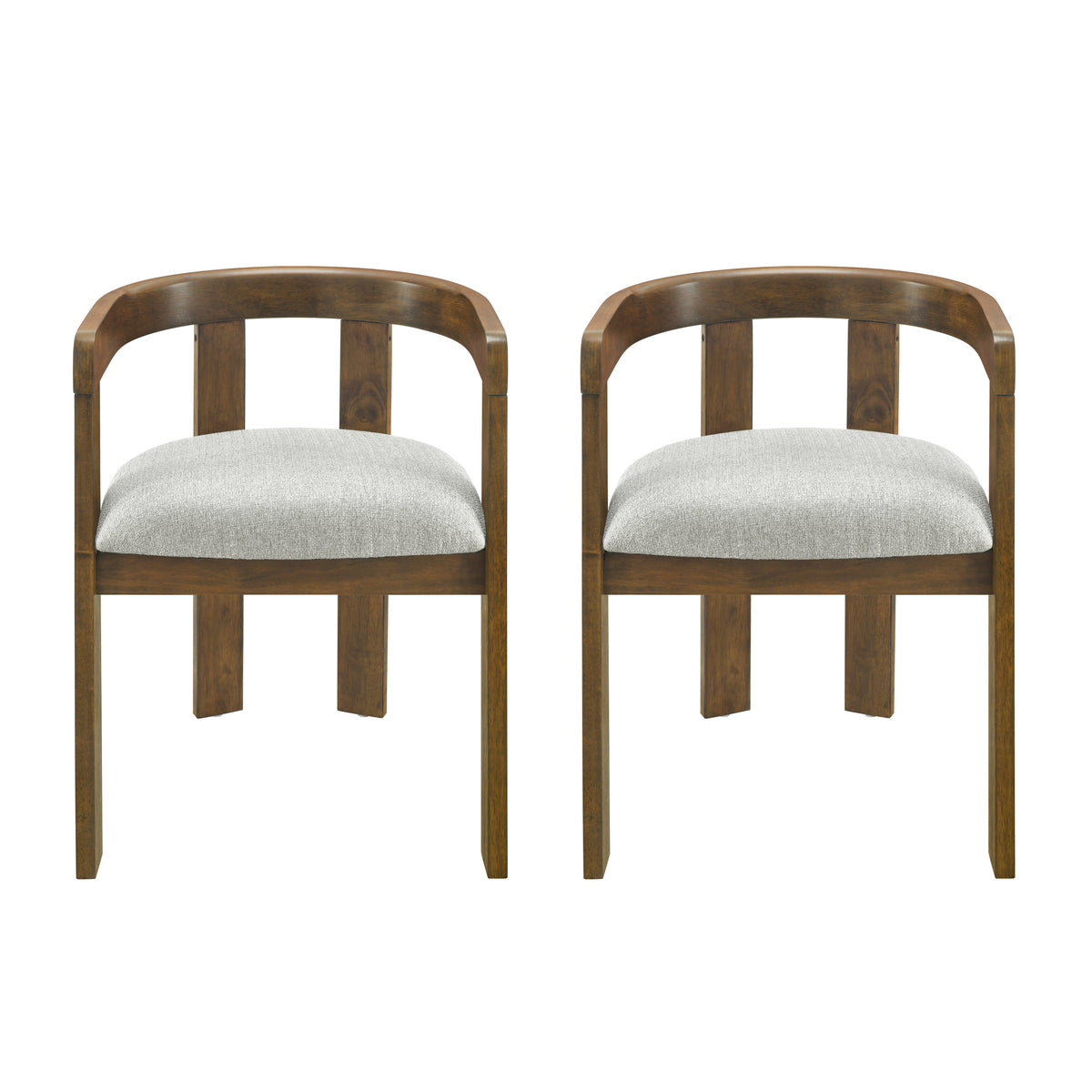 Modern Barrel Dining Chairs (Set of 2)