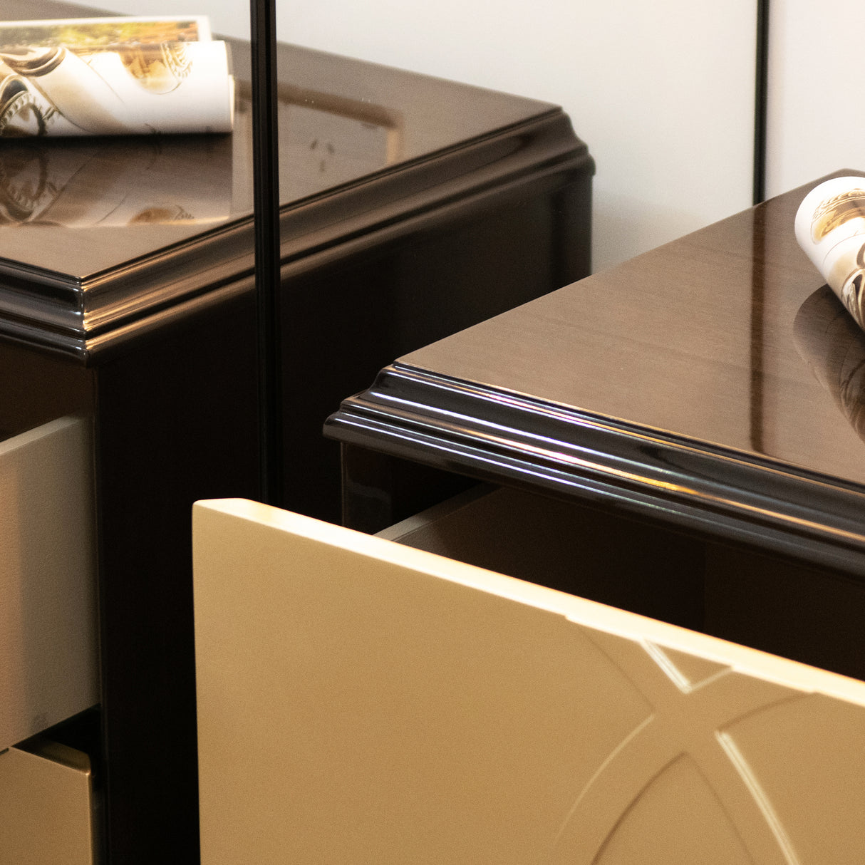 Verona 23" Wide Contemporary Glam Storage Side Table