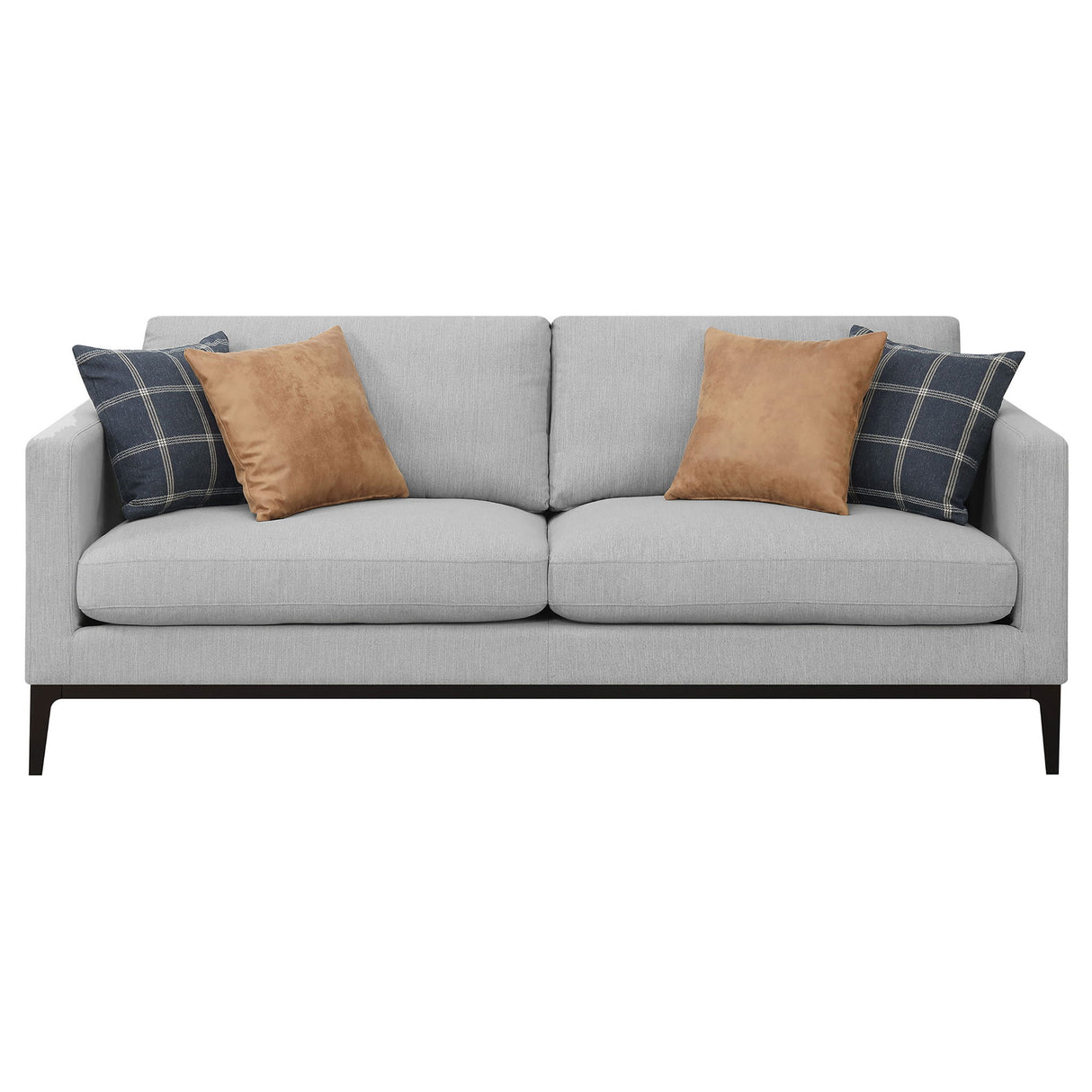 Montauk - 2 Piece Arms Living Room Set With Upholstered Seating - Light Gray