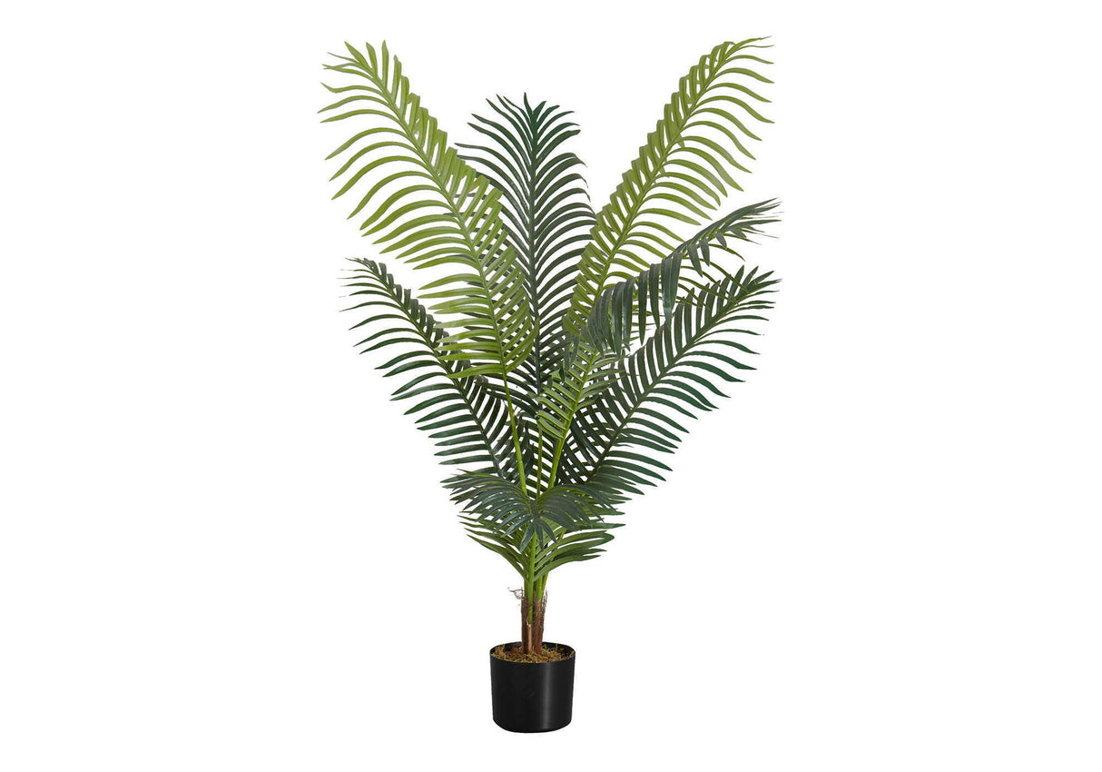 47" Tall, Artificial Plant, Palm Tree, Indoor, Faux, Fake, Floor, Greenery, Potted, Real Touch, Decorative - Green / Black - Best Buy Furniture