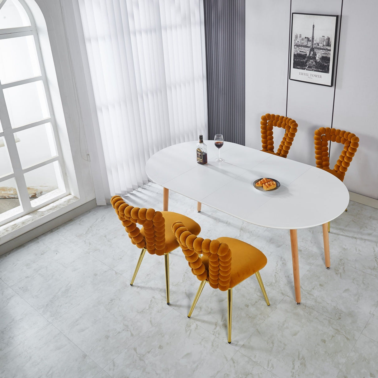 Extensible Table, Dining Table, Office Table, Coffee Table Metal Leg