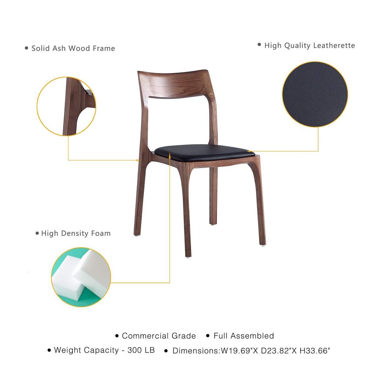 Moderno - Dining Chair (Set of 2) - Black