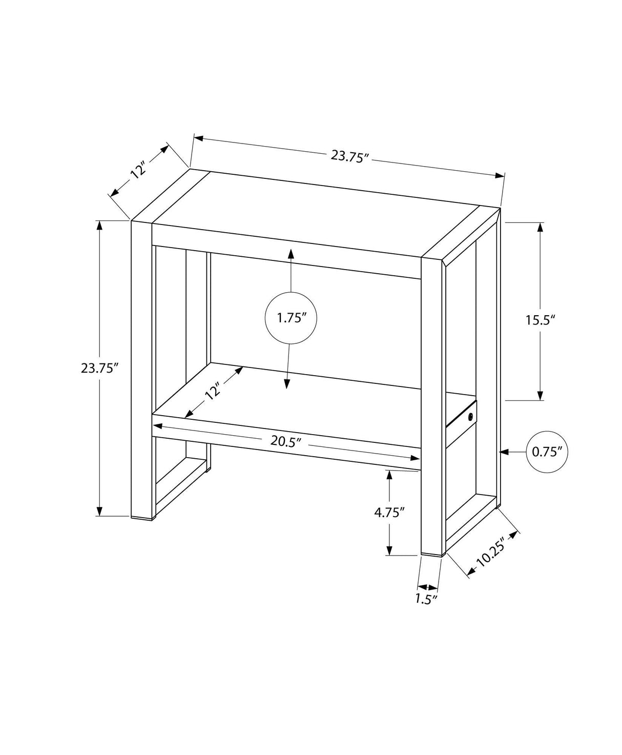 Accent Table, Side Industrial Flexible Placement - Best Buy Furniture