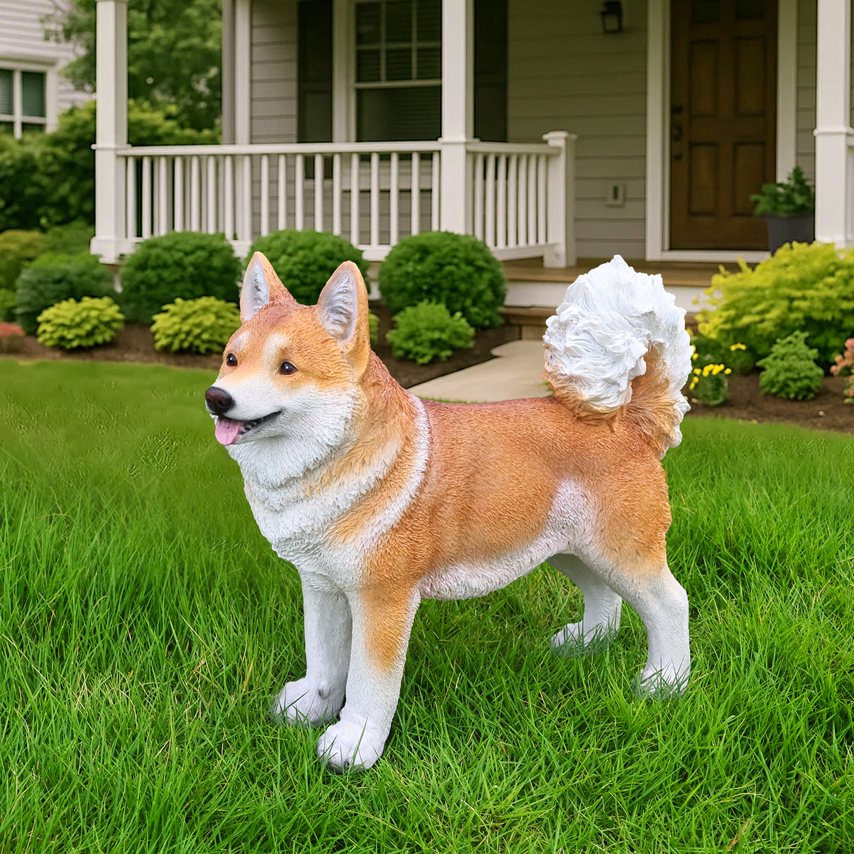 Lifelike Shiba Inu Dog Statue