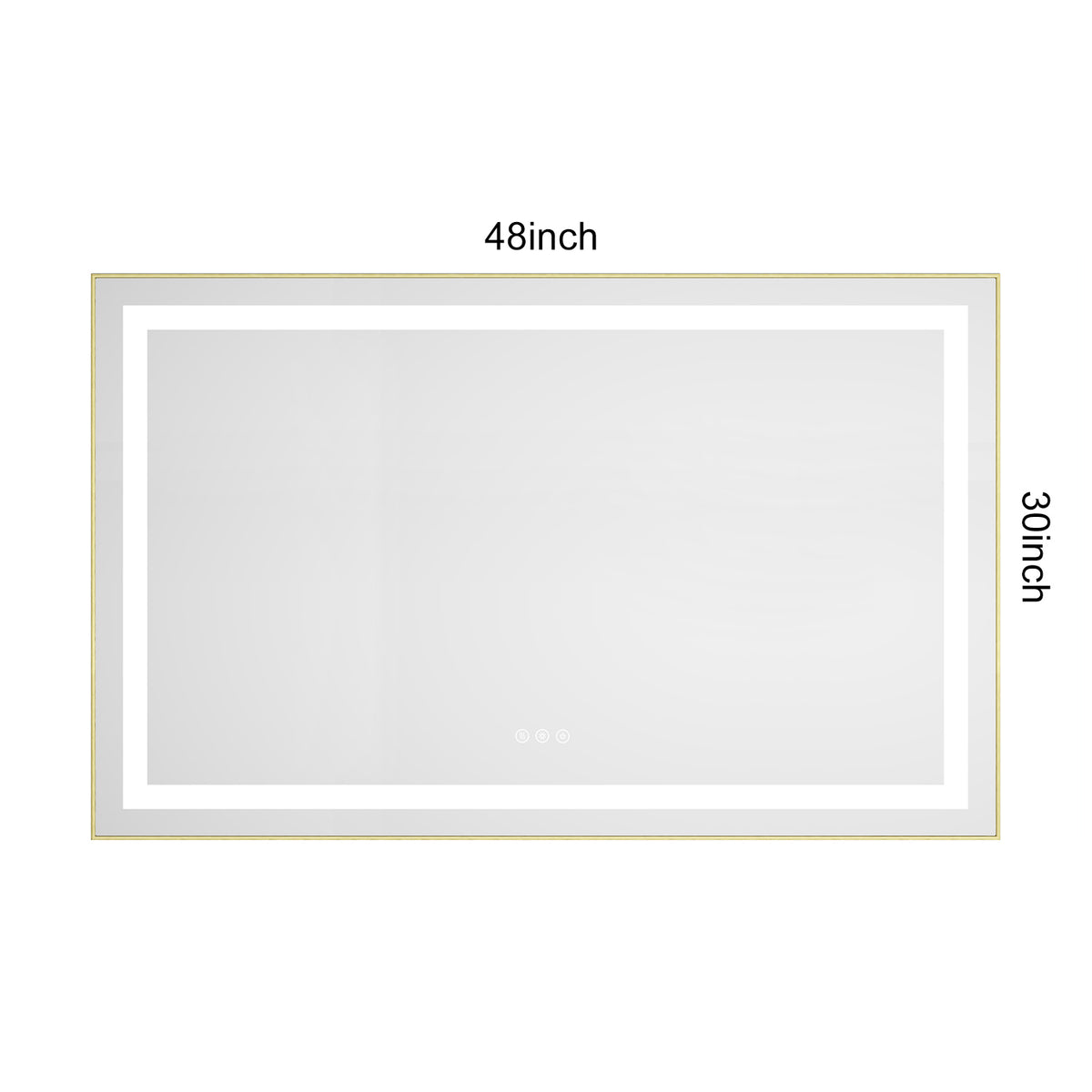 48" x 30" LED Bathroom Mirror with Front and Backlight