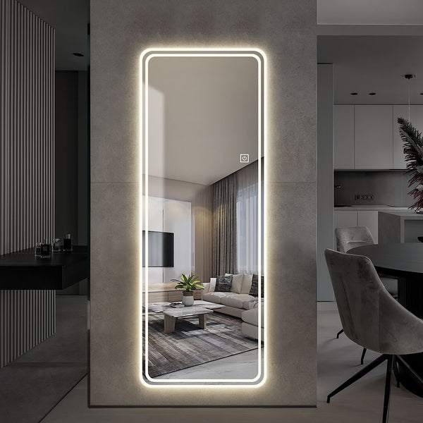Full Length Floor Mirror LED with Dimming & 3 Color Modes