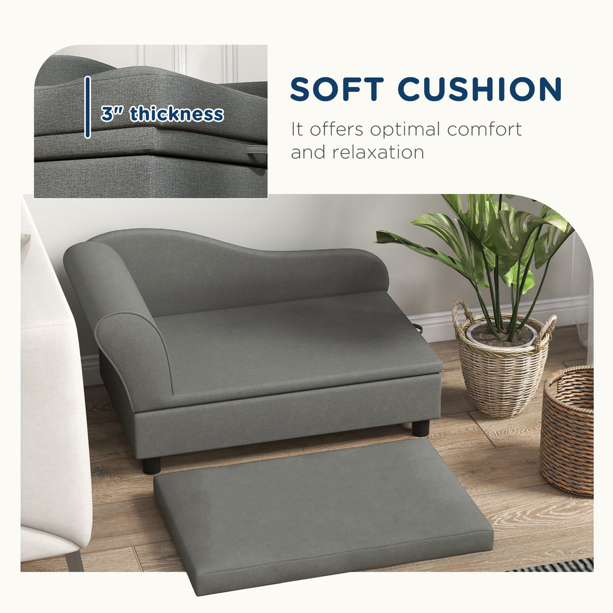 Pet Sofa Dog Sofa for Small Dogs with Storage
