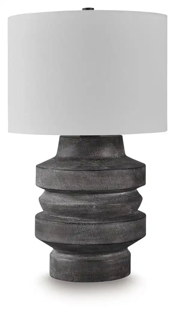 Wahida - Poly Table Lamp - Distressed Black - Best Buy Furniture