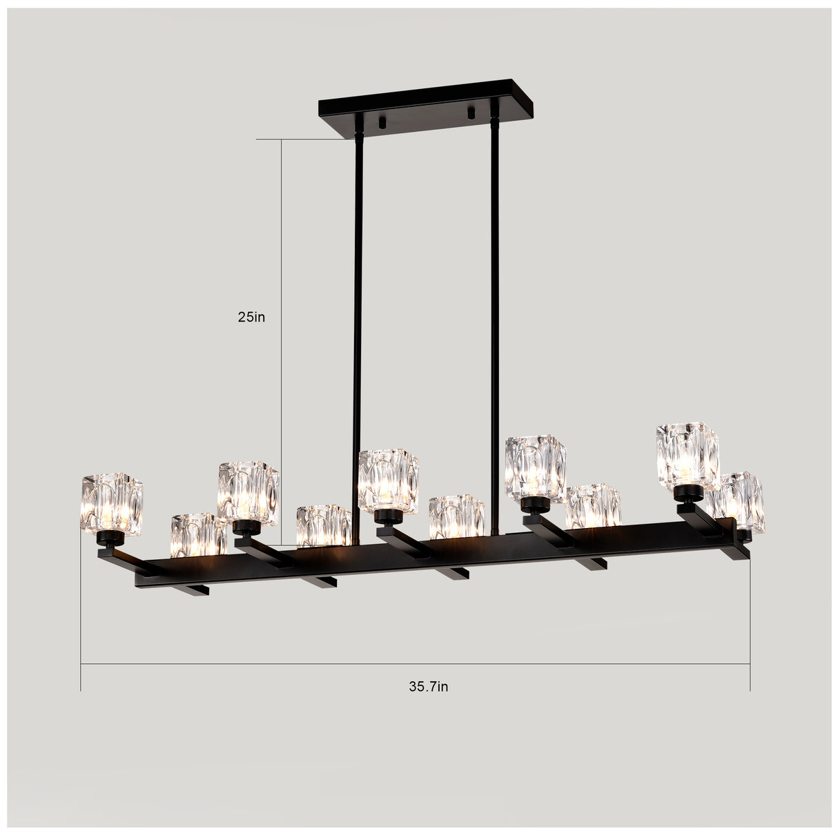 10-Light Chandelier for Dining Room