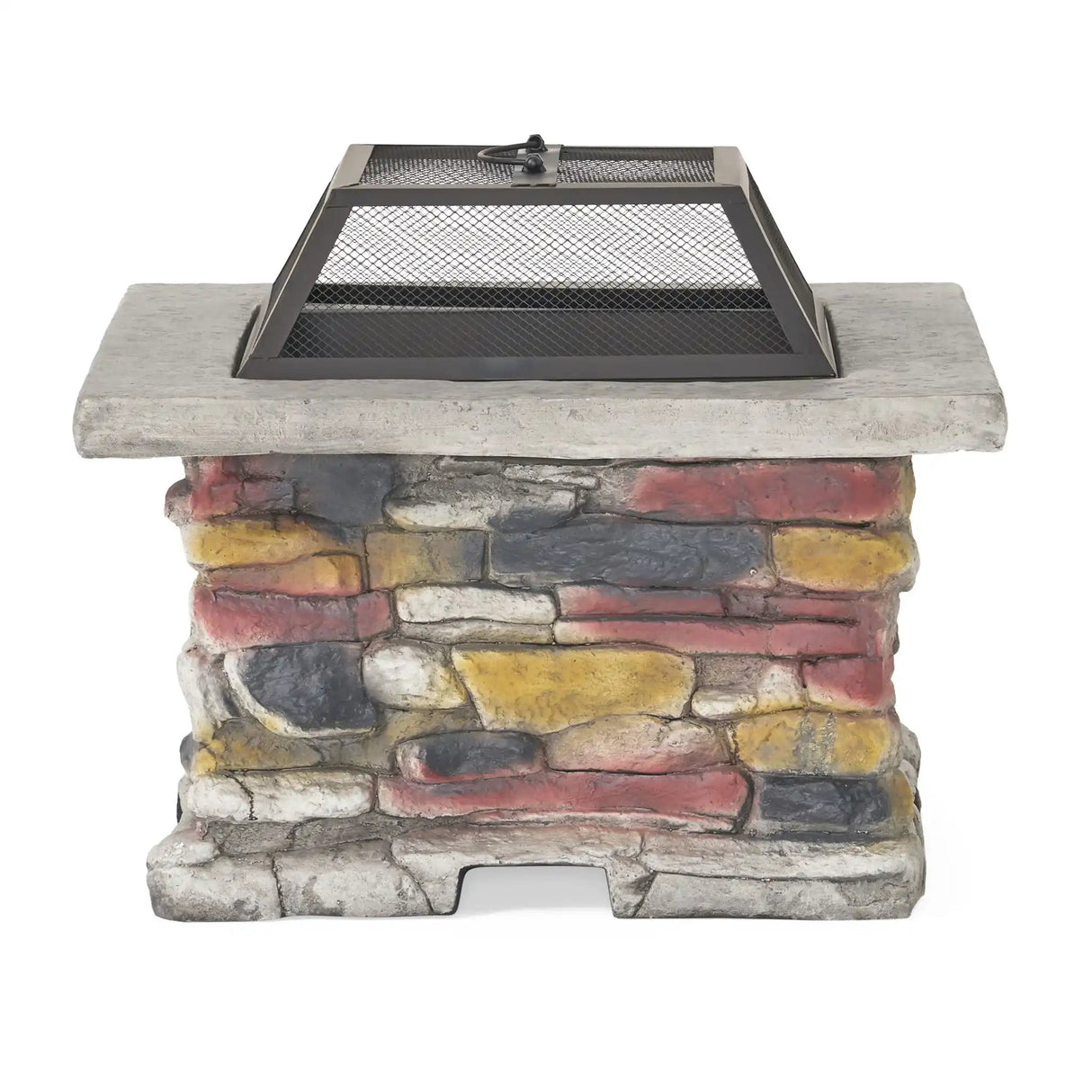 Outdoor Wood Bruning Magnesium Oxide Fire Pit With Lid - Best Buy Furniture
