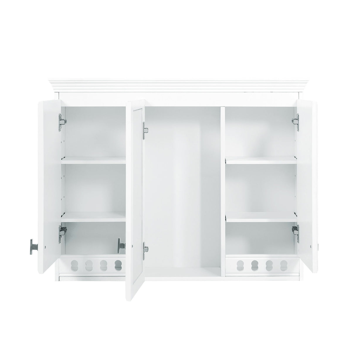 Wall Mount Mirror Cabinet With Adjustable Shelves, Soft Closing Hinges